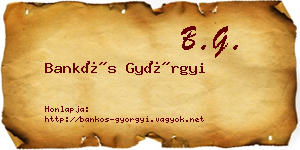 Bankós Györgyi névjegykártya